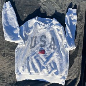 Pacsun White USA Crewneck